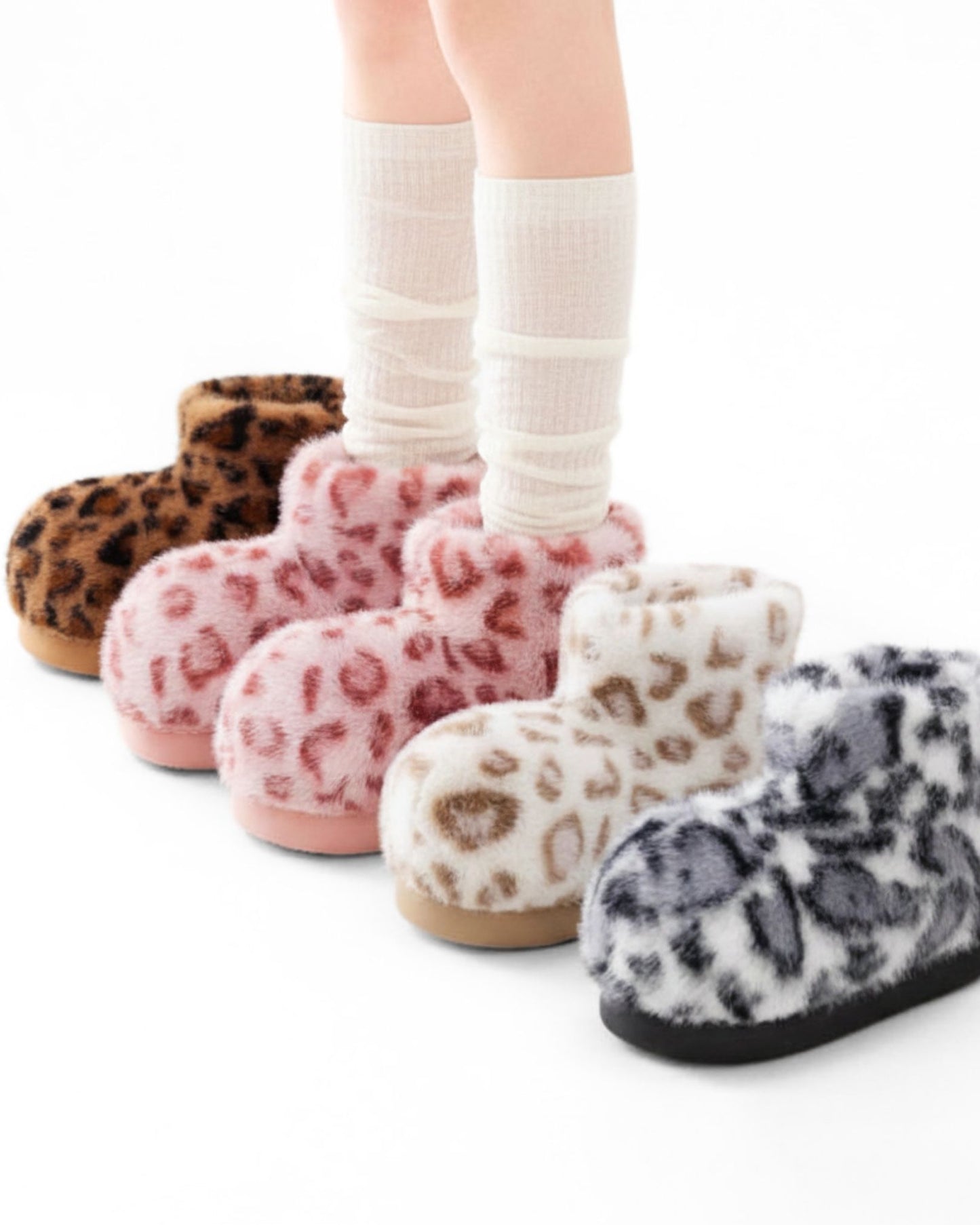 Ivory Fuzzy Boots