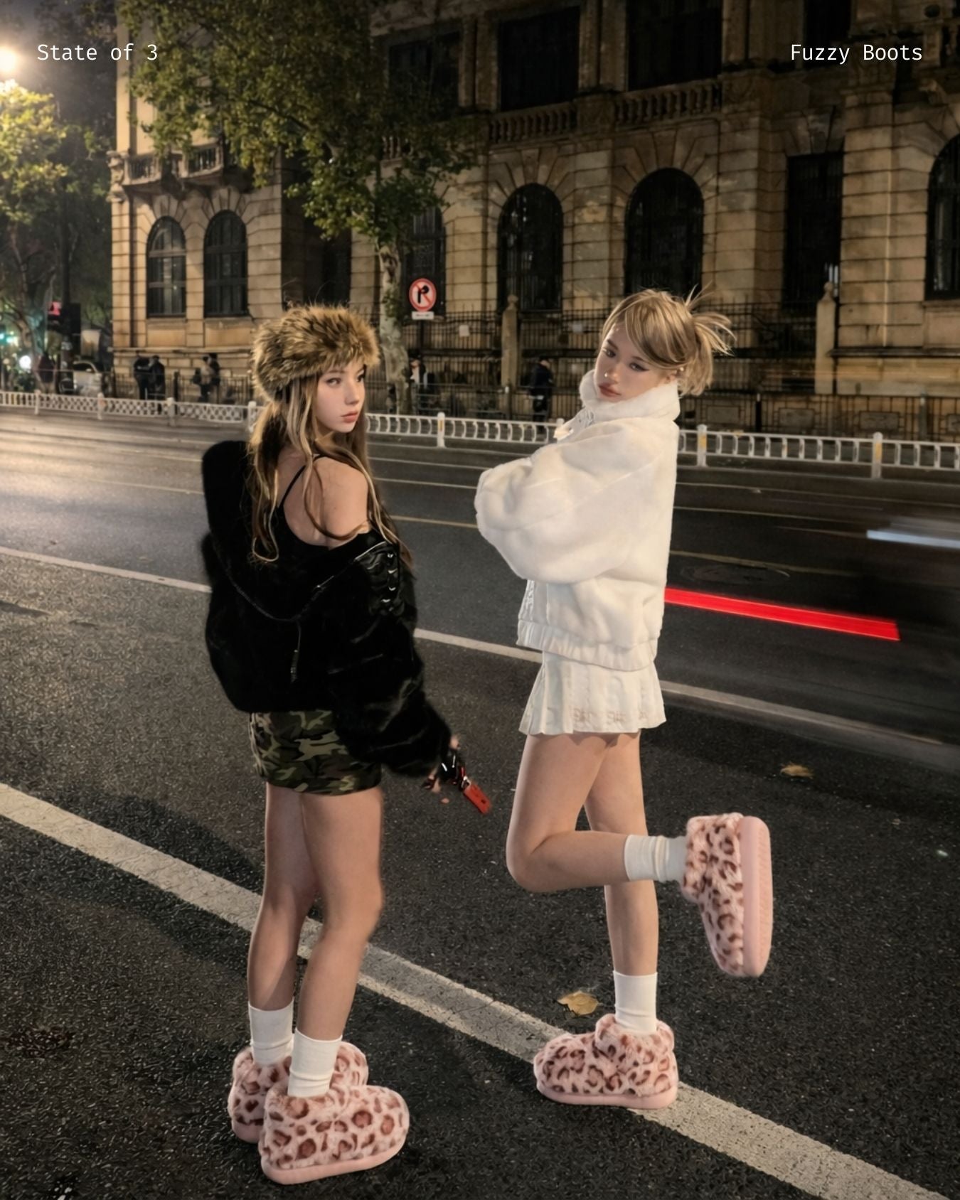 Peach Fuzzy Boots