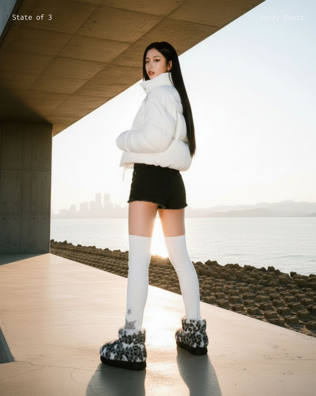 Snow Fuzzy Boots
