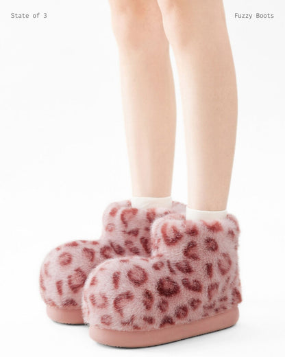 Peach Fuzzy Boots