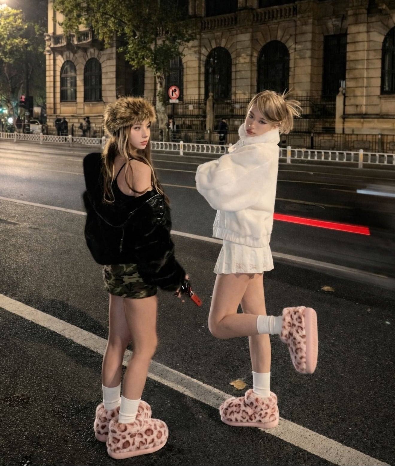 Peach Fuzzy Boots