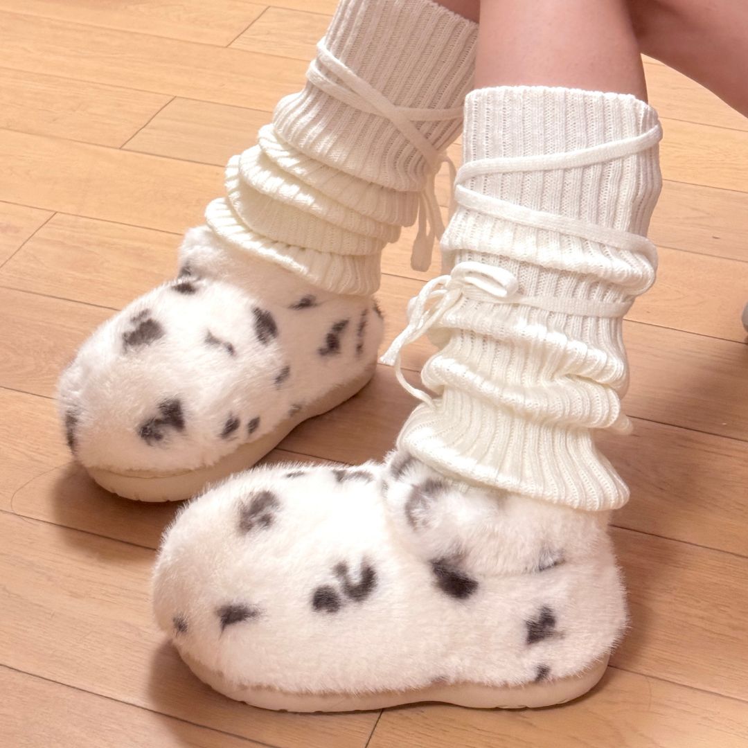 Panda Fuzzy Boots (Low cut)