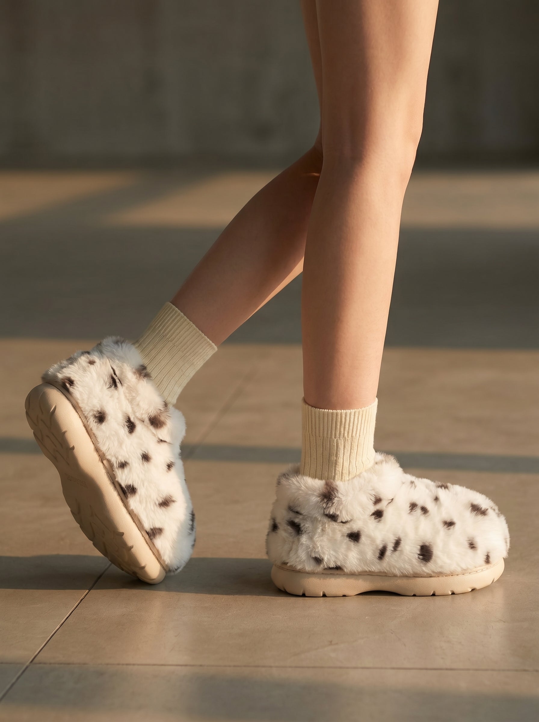 Panda Fuzzy Boots (Low cut)